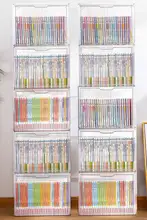 アクリル透明本収納ボックス【デスク用・学生向け・オフィス・文具整理】