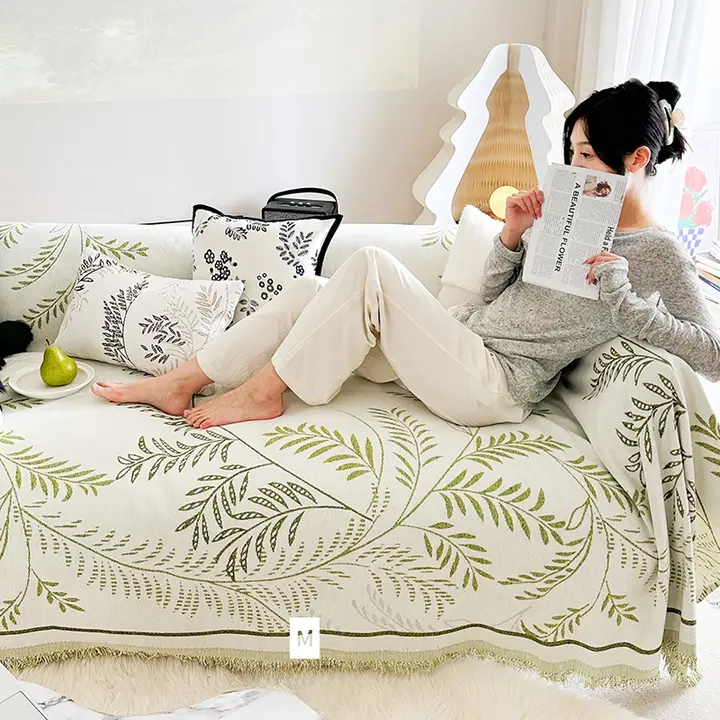 蔓越家 チュニールソファカバー【全覆い・一体型・ソファマット付き】