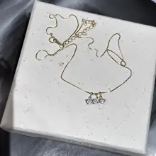 円形の微細なジルコニアネックレス【シンプルなデザイン・925銀使用】