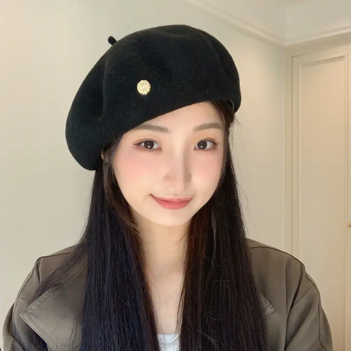 秋冬用ウール製レトロベレー帽【スタイリッシュ・女性用・顔立ちを引き立てるデザイン】