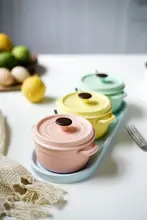 マカロンカラー陶器調味料入れセット【和風・北欧デザイン・3点セット】