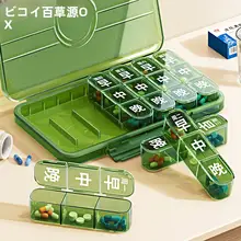 携帯便利な薬の管理ボックス【一週間分・シンプルデザイン・服用リマインダー付き】
