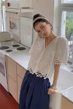 高密度コットン刺繍ホワイトシャツ【夏用・フレンチスタイル・通勤対応】