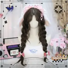 全頭用ウィッグ【ロングヘア・自然な八字バング・ロリータスタイル】（セットアップ対応）
