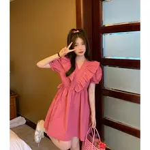 夏用 レディース ウエストマーク イレギュラーヘム ワンピース【デザイン性・短袖・やわらかい素材】