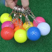 ゴルフボールキーリング【二重構造・カラフル・練習用ボール・ギフト用】