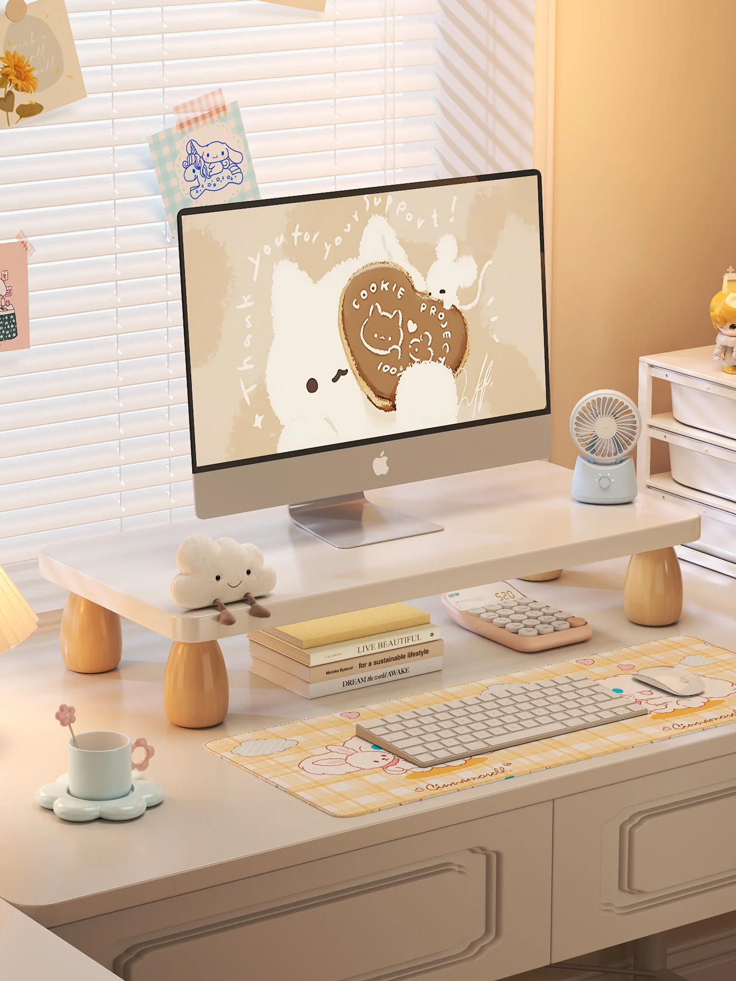120×60デスク用高さ調整スタンド【キーボードトレイ付き・デスクオーガナイザー】の実用性と使い勝手