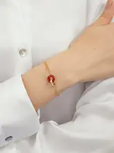 平安扣デザイン ブ  レスレット【女性用・ハイエンド・赤玉髄使用・新年ギフト】
