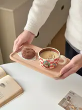 トレイ 天然木 ブナ材 シンプル 四角 楕円 スイーツ デザート アクセサリー収納 カップ 小物収納
