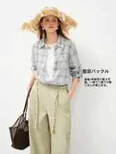 レトロチェック柄シャツ【春夏用・カジュアル・紫外線防止】