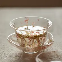 高級感あふれるガラス茶器【フラワーデザイン・女性向け・3点セット】（セットアップ対応）