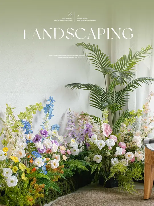 アーティフィシャルグリーン 造花 プランター セット 鉢植え オブジェ インテリア 飾り 室内 ディスプレイ ホテル ショーウィンドウ 上品