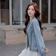 レトロデザインのデニムシャツジャケット【春秋用・ゆったりシルエット・長袖・カジュアル】