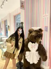 カシミア風暖かいベージュのプリーツスカート【秋冬用・防走光デザイン】