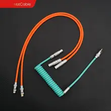 手作りのCタイプ充電データケーブル【適用：Apple・Android・ラバー製・スパイラルデザイン】