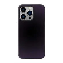 暗紫色のシンプルで高級感のあるスマートフォンケース【iPhone対応・柔らかい素材・耐衝撃】