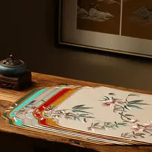 刺繍装飾の新中式テーブルマット【西洋風・多用途・テーブル装飾】