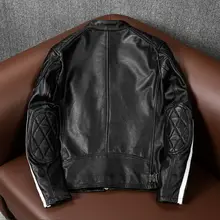 春秋用 牛革製 メンズライダージャケット【トレンドデザイン・バイク用】
