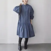 春夏用Aライン長袖シャツワンピース【極上の柔らかさ・スリムフィット・大人のコーディネート】
