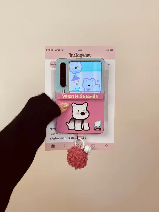 スマートフォンケース【折りたたみ式・全包タイプ・カラーアクセント・ユニークデザイン】