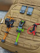 第7区 モール拡張ストラップ付き アウトドア登山用バックパック【アイスアックスクリップ・ボディバッグ機能・固定カラビナ】