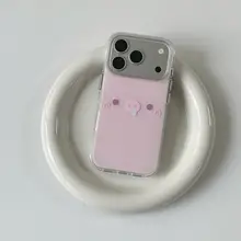 可愛い豚のデザインのiPhone用ケース【ピンクドット・衝撃吸収・iPhone対応】