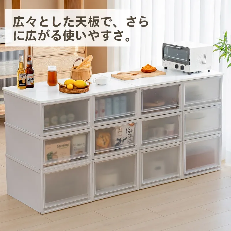 引き出し付き収納ボックスBC500：透明・厚手設計で窓辺収納を効率化