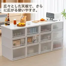 引き出し付き収納ボックス【透明・厚手・窓辺や収納棚用】