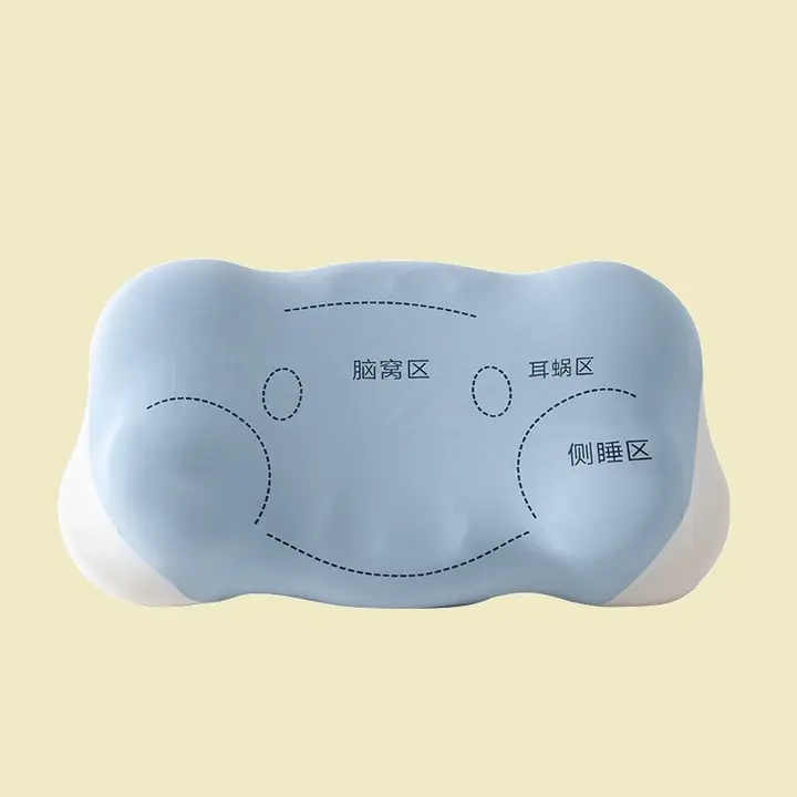 猫の雲デザインの記憶フォーム枕【首をサポート・快適な睡眠・学生用】