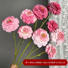 モネ風の3匹のコイと牡丹の造花【婚礼装飾・ディスプレイ用】