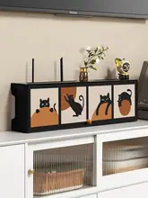 穴あけ不要の光猫ルーター置き棚【壁掛け収納・電源タップ収納・配線整理】
