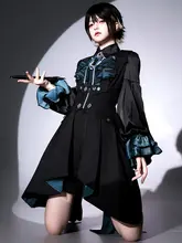 ロリータドレス ゴシック ダーク 王子様 コスプレ ユニセックス ハロウィン セットアップ