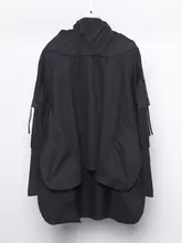 ダーク系 パーカー アウター メンズ デコンストラクション パッチワーク アバンギャルド ストリート オリジナルデザイン オーバーサイズ ルーズ