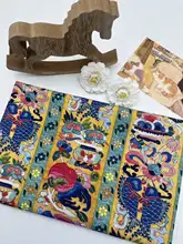 復古風アニマルプリント平織り生地【コットン製・ハンドメイド用・幅広】