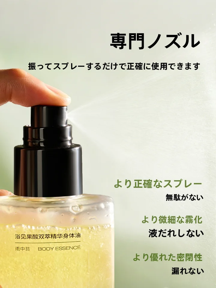 果酸ダブルエッセンスボディオイルスプレー【ボディの保湿・角質ケア・背中の用】