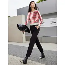 シンプルなデザインのOLスタイルテーパードパンツ【秋用・フィット】