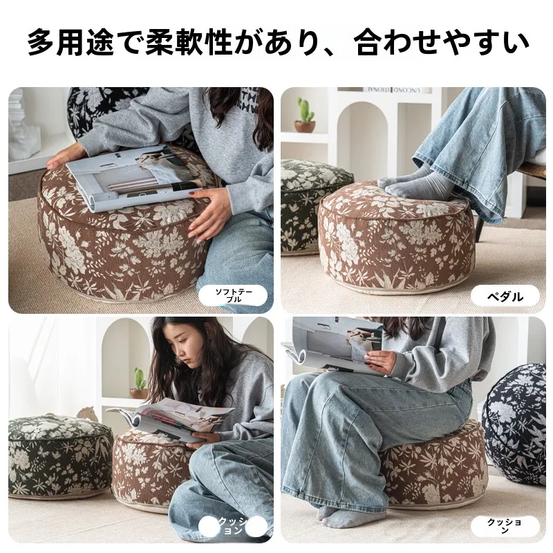 クラシック中式脚踏みスツール：リビング用丸型スツールの機能と使い方