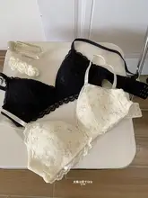 馨帮帮ブラ かわいいレースフラワー柄三角カップブラジャー【ワイヤレス・小胸対応・バストアップ効果】