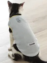 秋冬用 猫用防脱毛ニットセーター【英短銀グラデーション・暖かい・リード付き】