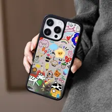 スマホケース ミラー マグネット式 耐衝撃 おもしろ イラスト ペイント 落書き風 iPhone 16 Pro Max 15 Pro 13 14 Xiaomi 15 Pro Galaxy S25 対応