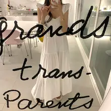 フリル付き ノースリーブワンピース