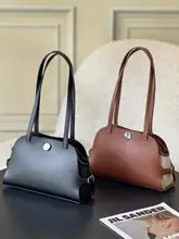 帆布とレザーのボストンバッグ【シンプルデザイン・ショルダーバッグ・女性用】