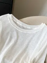 独特なデザインのラウンドネック防晒Tシャツ【夏用・オーバーサイズ・涼しげ】