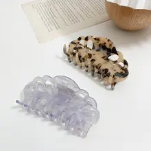 ヘアクリップ レディース 大きめ アセテート 豹柄 きれいめ 上品 着回し ヴィンテージ
