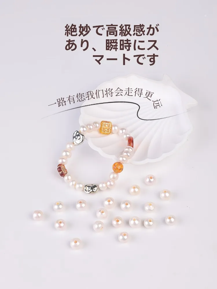 天然淡水パールバロックリブ太孔ビーズの素材特性と実用性