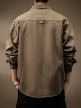 高品質のUSスタイルワークシャツ【秋用・ゆったり・シンプル・レトロデザイン】