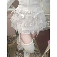白色レースのケーキスカート【春夏用・バレリーナ風・フレアデザイン】