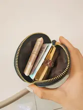 ファッション ミニコインポーチ【真皮製・ジッパー付き・シンプルデザイン・短財布】
