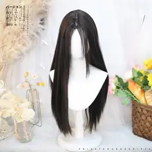 コスプレ用アニメ風ロングウィッグ【リアルなレース前髪・全頭タイプ】