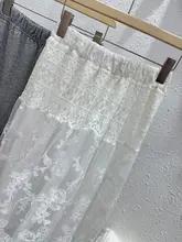 高級感ある国風レーススカート【ウエストゴム・シンプルデザイン・ロングタイプ】